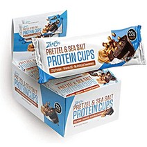 단백질바 ZenEvo Chocolate Peanut Butter Protein Cups – Balanced Macros No Sugar Spike High Gluten Free M, Pretzel Sea Salt Chocolate P