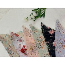 나염 폴리원단 플라워패턴 커튼 원단 의류원단 소품만들기 꽃무늬원단 패브릭원단 홈패브릭 6종, 그레이, 쉬폰