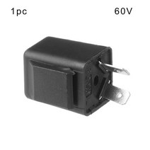12pcs 전기 세발 자전거 릴레이 턴 신호 DC12V 60V 2 핀 부저 경고음 성 노출증 깜박임 표시기 LED Flasher, 03 1pc-60V, 한개옵션1