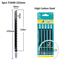 밴드쏘 목공 톱 절단 직소 블레이드 나무 커터 생크 지그 세트 목재 플라스틱, 01. 5개 T344D 152mm