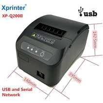 우드락 폼보드 열선 커팅기고품질 원래 자동 절단기 0mm XP-Q200II 열 영수증 인쇄 기계 부엌 또는 대중 음, 01 USB and Serial_01 EU 플러그