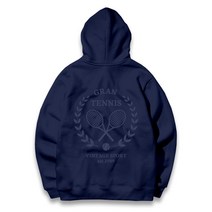 그랜피니 남녀공용 클래식 테니스 자수 후드 티셔츠 GFHT013