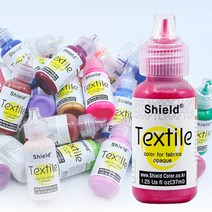 쉴드 텍스타일 DIY 섬유 패브릭 염색 염료 물감 낱색 37ml, F-46 Fluorescent Yellow