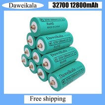 인산철배터리 daweikala new 32700 12800mah 3.2v lifepo4 충전식 배터리 전문 리튬 철 인산염 전원 배터리 (나사 포함), 4개