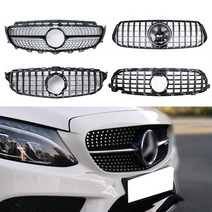식스몰 벤츠 다이아몬드 그릴 세로 그릴 블랙 크롬 A클래스 C클래스 E클래스 페이스리프트 일반라인, C_1 W205 전기형(세로/크롬)
