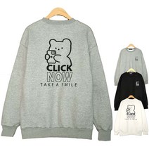 말괄량이 [클릭곰기모맨투맨] 주니어의류 10대의류 남녀공용