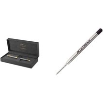 일본직발송 3. PARKER 【세트 구입】파커 볼펜 유성 소넷트 프리미엄 스털링 실버 시즈레 GT 1931492 정규, One Size, 시즈레 GT, 볼펜 + 대체 심 0.5