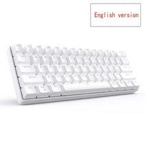 컴퓨터키보드 2023New-61Key 무선 블루투스 2.4Ghz 게이밍 기계식 키보드 2 모드 휴대폰 태블릿 노트북 레, 한개옵션2, 01 GK61 white US, 02 Brown Switch