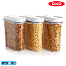 (3개) OXO옥소 밀폐용기 컨테이너 세트 시리얼 과자 디스펜서 보관 통 3.23L 대형