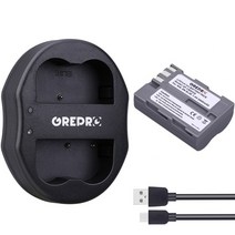 카메라 배터리 2000mah en el3e en el3e nikon d300 d90 d80 d200 d70 d50 d800 d700 d30 충전기가있는 교체, 1 배터리 및 충전기