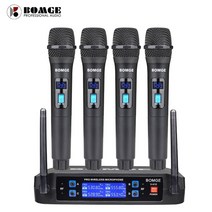 무선마이크세트 v102 v410 전문 2 채널 4 채널 노래방 vhf 홈 파티 교회, v-410-us