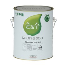 노루페인트 친환경 수성 순수 페인트 4L 조색모음, 백색
