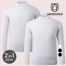 아르메데스 남성용 기모 긴팔 터틀 언더레이어 겨울용 ID-T32 2P