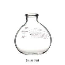 커피 머신 핸드드립 포트 사이펀 커피 메이커 필터 어퍼 보울 교체 하단 하단 볼 볼 아래 헝겊 필터 커피, 단일, 1개, 10 3-cup Bottom Bowl