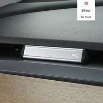 공기청정기 차량 차량용 자동차 테슬라 모델 3 X dasboard용 공기 청정기 에어컨 콘센트 향수 자동 에어 벤트 디퓨저 인테리어 액세서리, [01] Silver 1pc