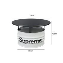 깡통 드럼통 테이블 의자 세트 화이트 카페 술집 디저트 미술관 인테리어 레스토랑 하얀색, 드럼통_테이블