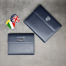 이니셜스 자동차 일러스트 다이어리 / 이니셜 로고 각인 가죽 플래너 2024 먼슬리, 블랙 (CLASSIC 도어형)