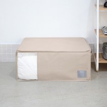 겨울옷정리 105L 대용량 이불정리함 여름옷보관 접이식리빙박스 국민기저귀함 공간분리, 다크블루