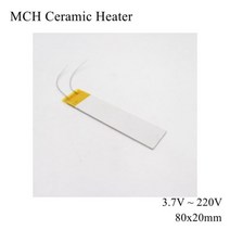 온풍기 MCH 금속 세라믹 히터 고온 사각형 알루미나 전기 가열 보드 플레이트 밴드 HTCC 건조 80x20mm 5V 2, 10 80x20mm_04 24V