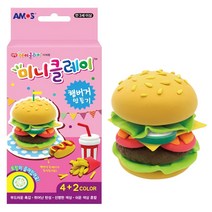 콩꼬물마켓 아이클레이 미니 햄버거 만들기 장난감 클레이 토핑 세트, 1개, 미니클레이 햄버거