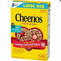 [미국 직배송-PRIMO]제네럴밀스 치리오스 철분함유 홀 그레인 오트 시리얼/General Mills Cheerios Oat Cereal, 1개, 510g