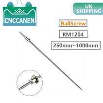 볼스크류 스크류 앙카 베어링 SFU1204 롤 볼 250 300 mm 350 400 450 550 600 800 1000 1500mm C7 플랜지 싱글 너트 BKBF10 엔드 가공, 400mm