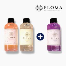 플로마 행복향 디퓨저 리필액 200ml 2+1세트구성, 러브라임, 자스민+베리베리