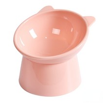 애완 동물 먹이 그릇 기울기 바닥 목 보호대 질식 방지 개와 고양이 물 안티 덤핑 개 용품, 03 Pink G626C