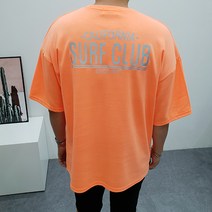 구스마켓 남성용 스카치 야광 영문 레터링 오버핏 반팔 티셔츠 (5color)