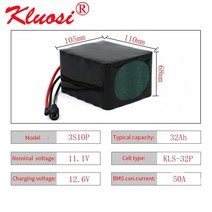 파워뱅크 태양광 패널 배터리 충전기 kluosi 12v 12v 32ah 3s10p 450watt 12.6v 팩 50a bms for 인버터 투어 자동차 어린이 자동차