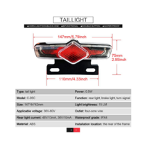 거제 Ebike 스위치 DK336 QD168 프론트 라이트 C05C 미등 S M 플러그 방향 액세서리