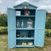 농기구 창고 보관함 전원 농막 조립식 야외 다용도 단독 임시 공구 마당 주택 소형 미니, 하늘색 전층판 880X560X1790mm