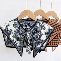 (앙상블) 카라 리본 숄더 스카프 실크 봄 미니 여름