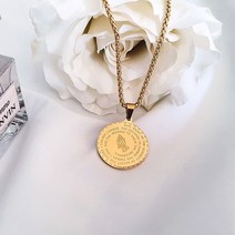 빅윈 써클 영문 주기도문 기도하는 손 팬던트 체인 패션 목걸이 N58 패션목걸이