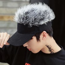 인조모 가발 레이어드 썬캡 겨울 남자 썬캡모자 3색