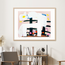 [그림닷컴] 좋은 날 (120 Editions) 김점선 말그림 판화 (액자추가 가능), (원목)우드화이트