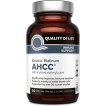 키노코 ahcc 플래티넘 프리미엄 AHCC 750mg 베지 비건, 1개, 0-812259003370