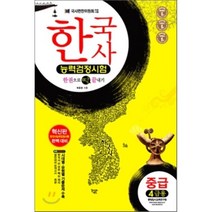 한국사 능력검정시험 중급4급(8절), 중앙입시교육연구원, 역사영역