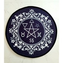타로 스프레드천 러그 매트 엔틱스타 원형