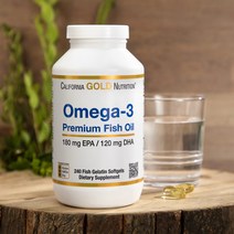 California Gold Nutrition 오메가3 프리미엄 피쉬 오일 피쉬 젤라틴 소프트젤 240정, 2개