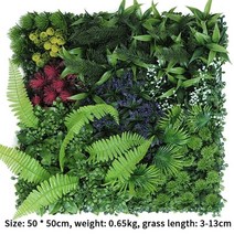인조 잔디 50x50cm 인공 식물 벽 인공 꽃 식물 diy 웨딩 장식 벽 아열대 식물 정원 홈 장식, k