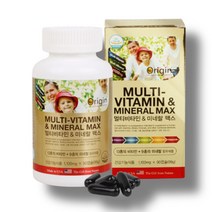 오리진 멀티비타민 앤 미네랄맥스 1100mg 90정 (3달분) 항산화 활력 면역 도움