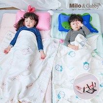 밀로앤개비 분리형 모달 사계절 어린이집 낮잠이불 미니베개 세트, 리틀캐리커처 로라/미니 발렌타인세라1매쉬1
