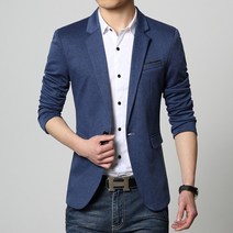 새로운 슬림 핏 캐주얼 재킷 코튼 남성 블레이저 재킷 싱글 버튼 그레이 남성 정장 재킷 가을 패치워크 코트 남성 스위트