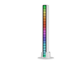 새로운 음악 리듬 센서 램프 게임 룸 컴퓨터 모니터 TV 자동차 장식 RGB LED 라이트 스트립 멋진 Luminaires, 03 White_01 Plug-in