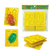 도너랜드 양면사각찍기 4종 몰드 클레이점토 찍기놀이, 사각바다찍기