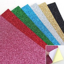 [펠트친구] 반짝이글리터스티커, 스티커 초록