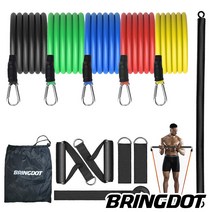 브링닷 튜빙밴드 밴드그립바 풀 세트, 100lb 세트 + 밴드그립바