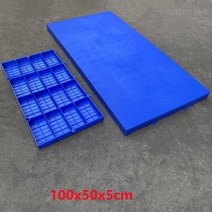방습 바닥 패드 PVC 팔렛트 식품 자재 보관 냉동 창고, 수입 PE 신소재, 블루 프레인 100x50x4.5cm