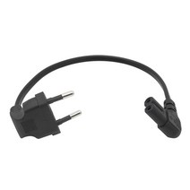 2 핀 프롱 EU 전원 공급 장치 케이블 코드 1.5m IEC C7 피규어 8 케이블 삼성 LED TV 노트북 카메라, 1.8m_Black